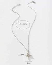 Elegant Crown Cross Necklace